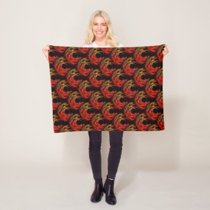 Mooie moderne boho elegante abstracte kunstpatroon fleece deken
