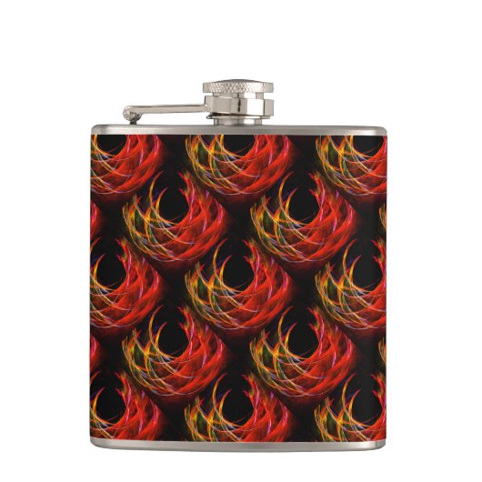 Mooie Moderne Boho Elegante Abstracte Kunstpatroon Heupfles (Voorkant)