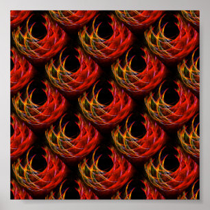 Mooie moderne boho elegante abstracte kunstpatroon poster