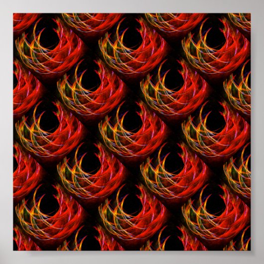 Mooie moderne boho elegante abstracte kunstpatroon poster (Voorkant)