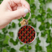 Mooie Moderne Boho Elegante Abstracte Kunstpatroon Sleutelhanger (Hand)