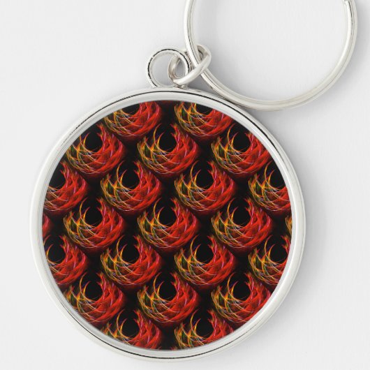 Mooie Moderne Boho Elegante Abstracte Kunstpatroon Sleutelhanger (Voorkant)