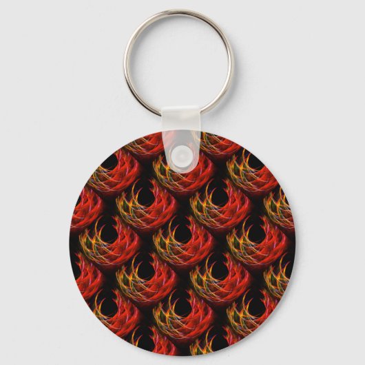 Mooie moderne boho elegante abstracte kunstpatroon sleutelhanger (Voorkant)
