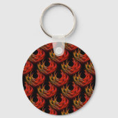 Mooie moderne boho elegante abstracte kunstpatroon sleutelhanger (Achterkant)