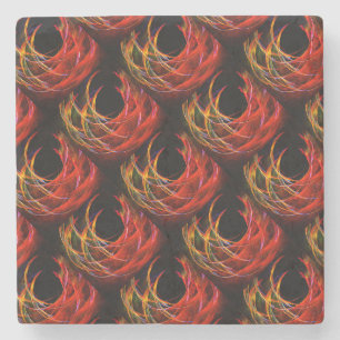 Mooie Moderne Boho Elegante Abstracte Kunstpatroon Stenen Onderzetter