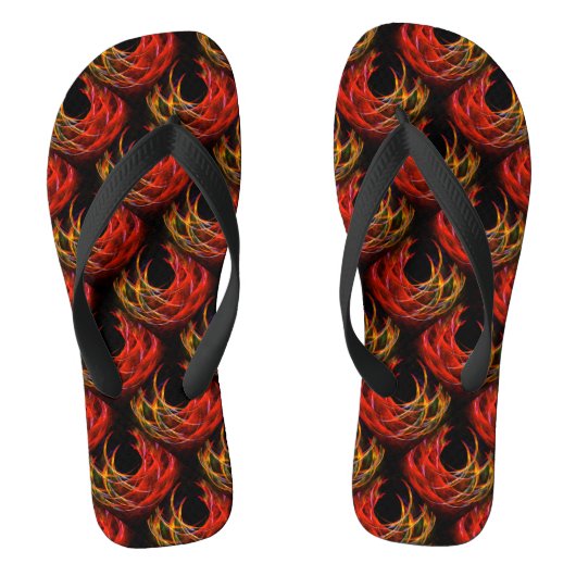 Mooie moderne boho elegante abstracte kunstpatroon teenslippers (Voetbed)