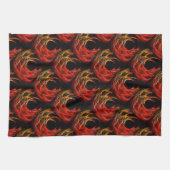 Mooie moderne boho elegante abstracte kunstpatroon theedoek (Horizontaal)