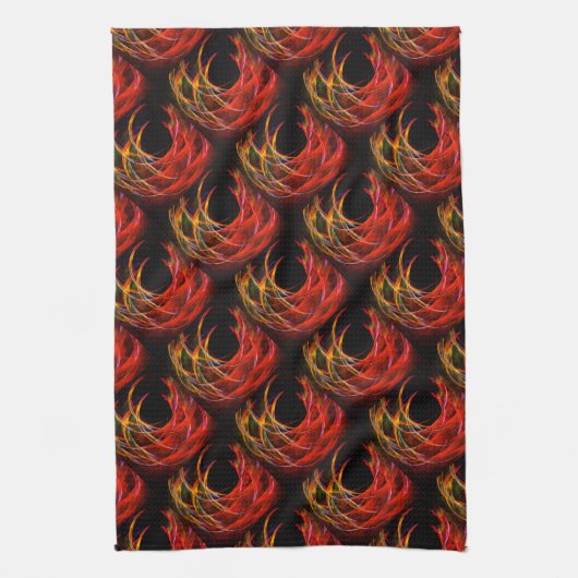 Mooie moderne boho elegante abstracte kunstpatroon theedoek (Verticaal)
