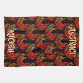 Mooie moderne boho elegante abstracte kunstpatroon theedoek (Horizontaal)