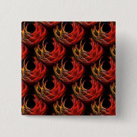 Mooie moderne boho elegante abstracte kunstpatroon vierkante button 5,1 cm (Voorkant)