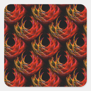 Mooie moderne boho elegante abstracte kunstpatroon vierkante sticker