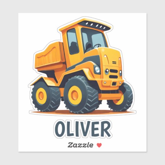 Mooie moderne bouwtruck Persoonlijk Sticker (Vel)