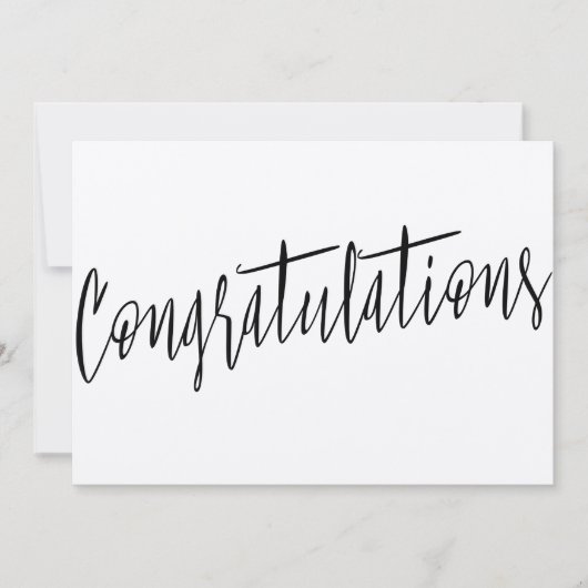 Mooie moderne chic "Gefeliciteerd" Kaart (Voorkant)