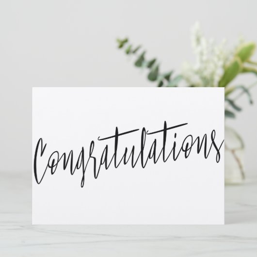 Mooie moderne chic "Gefeliciteerd" Kaart (Staand voorkant)