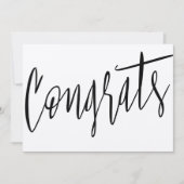 Mooie moderne chique "Congrats" Kaart (Voorkant)