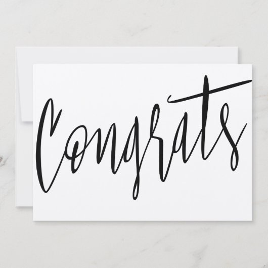 Mooie moderne chique "Congrats" Kaart (Voorkant)