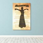 Mooie moderne Christelijke Spirituele vrouw Canvas Afdruk (Insitu (Houten vloer))