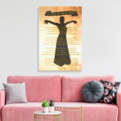 Mooie moderne Christelijke Spirituele vrouw Canvas Afdruk (Insitu (Woonkamer))