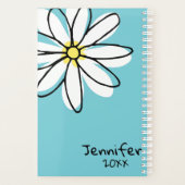 Mooie moderne Doodle Daisy Trendy Aangepast Planner (Achterkant)