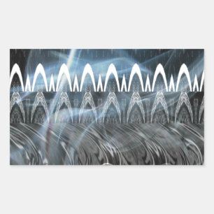 Mooie moderne edgy Print vector Rechthoekige Sticker