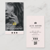 mooie moderne fotograaf QR code Visitekaartje (Voorkant / Achterkant)