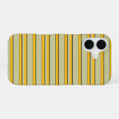 Mooie moderne gele strepen iPhone 16 hoesje (Achterkant horizontaal)
