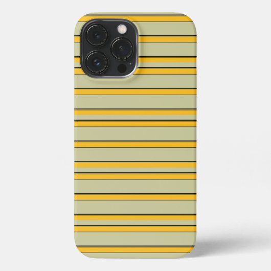 Mooie moderne gele strepen iPhone hoesje (Achterkant)
