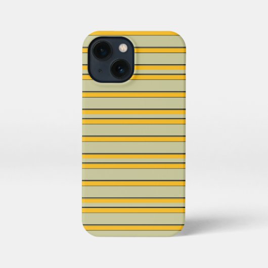 Mooie moderne gele strepen iPhone hoesje (Achterkant)