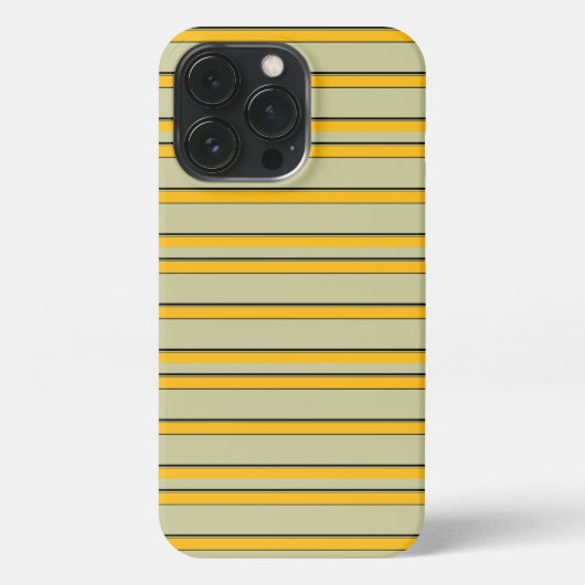 Mooie moderne gele strepen iPhone hoesje (Achterkant)