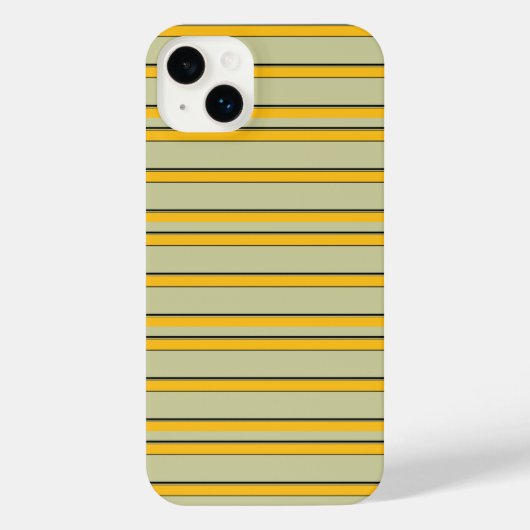 Mooie moderne gele strepen iPhone hoesje (Achterkant)