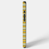 Mooie moderne gele strepen iPhone hoesje (Linkerkant)