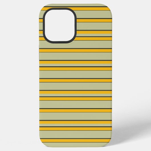 Mooie moderne gele strepen iPhone hoesje (Achterkant)