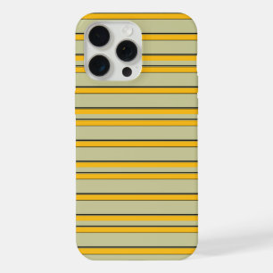 Mooie moderne gele strepen iPhone 15 pro max case