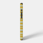 Mooie moderne gele strepen iPhone hoesje (Linkerkant)