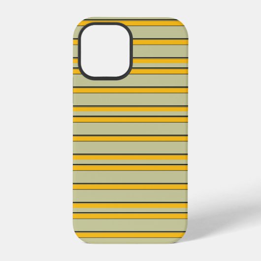 Mooie moderne gele strepen iPhone hoesje (Achterkant)