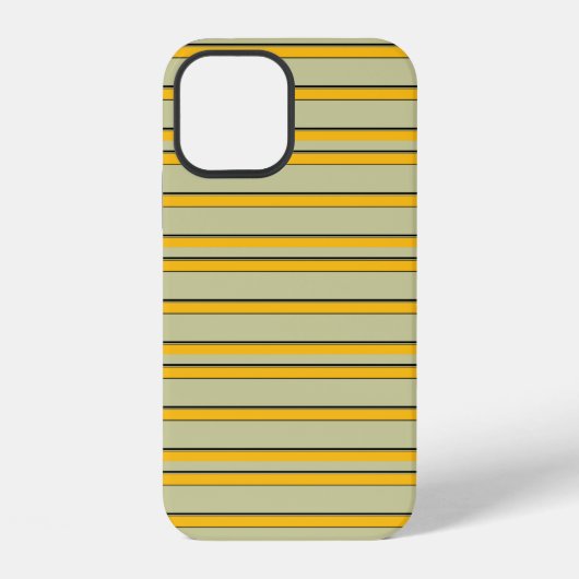 Mooie moderne gele strepen iPhone hoesje (Achterkant)