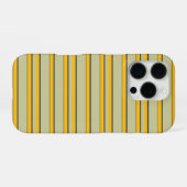 Mooie moderne gele strepen iPhone hoesje (Achterkant horizontaal)