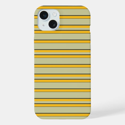 Mooie moderne gele strepen iPhone hoesje (Achterkant)