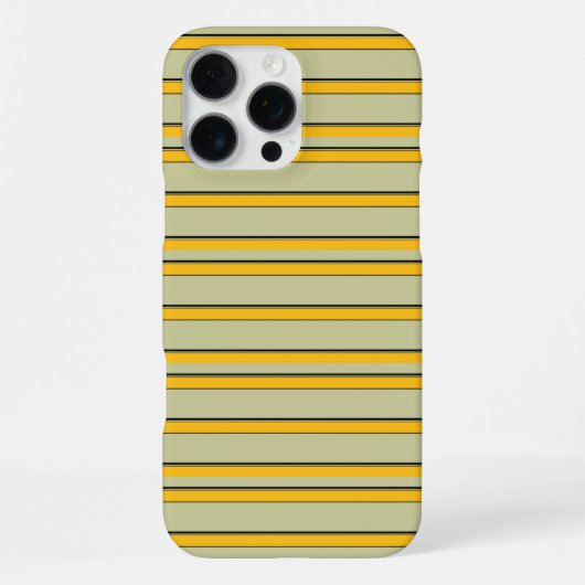Mooie moderne gele strepen iPhone hoesje (Achterkant)