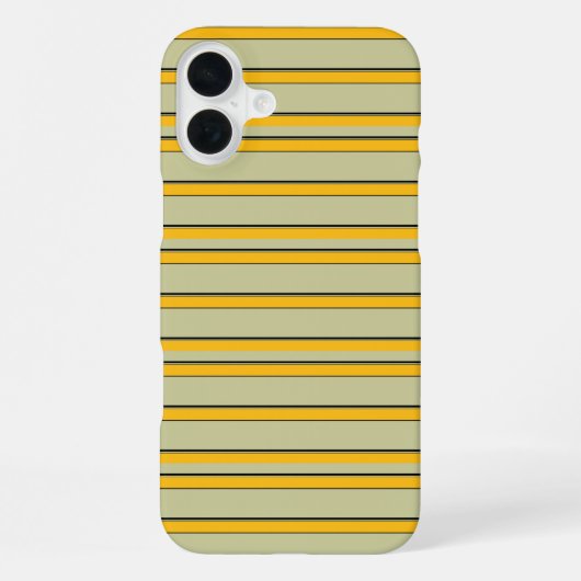 Mooie moderne gele strepen iPhone hoesje (Achterkant)