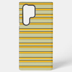 Mooie moderne gele strepen samsung galaxy hoesje