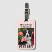 Mooie moderne grappige hond-moeder aangepaste hond bagagelabel (Voorkant (verticaal))