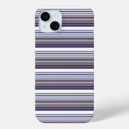 Mooie moderne grijsblauwe strepen Case-Mate iPhone case (Achterkant)