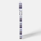 Mooie moderne grijsblauwe strepen Case-Mate iPhone case (Achterkant / Links)