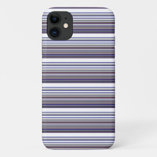 Mooie moderne grijsblauwe strepen Case-Mate iPhone case (Achterkant)