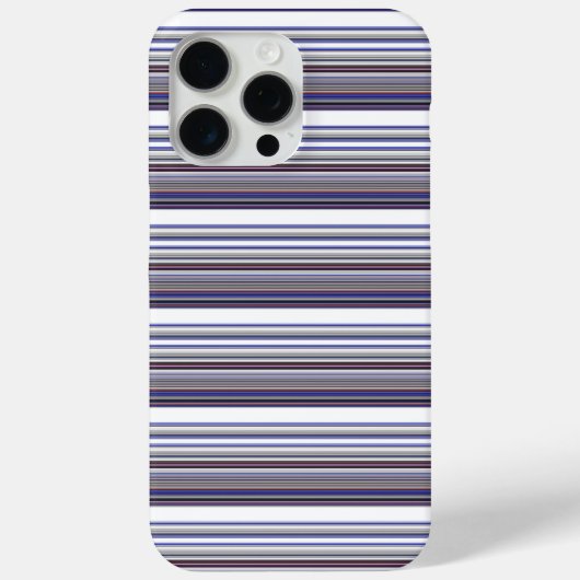 Mooie moderne grijsblauwe strepen Case-Mate iPhone case (Achterkant)