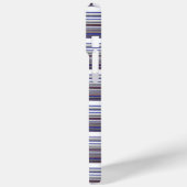Mooie moderne grijsblauwe strepen Case-Mate iPhone case (Achterkant / Links)