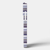Mooie moderne grijsblauwe strepen Case-Mate iPhone case (Achterkant / Links)