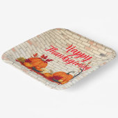 Mooie moderne Happy Thanksgiving Herfst Papieren Bordje (Gebogen)