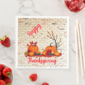 Mooie moderne Happy Thanksgiving Herfst Servet (Insitu)